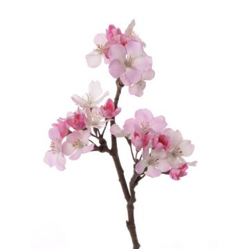 Rama de manzano artificial OCHUKO, con flores, fucsia-blanco, 35cm