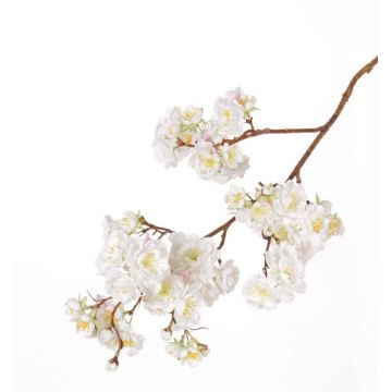 Rama de cerezo artificial RUKIA, con flores, blanco, 90cm