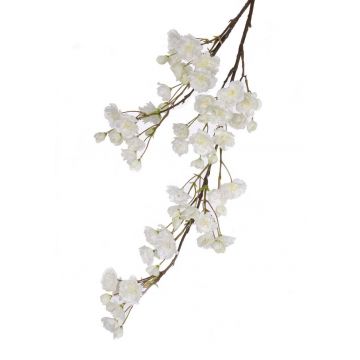 Rama de cerezo sintética DJUNA, flores, blanco, 135cm