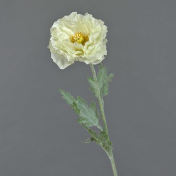 Amapola sintética BAHIRA, crema, 75cm, Ø13cm