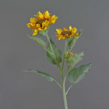 Rama de girasol artificial LUPITA, amarillo, 85cm, Ø12-15cm