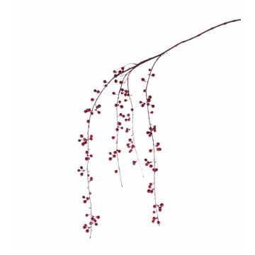 Rama de Symphoricarpos sintética ATOS, con bayas, rojo, 120cm