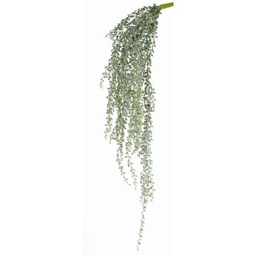 Colgante de senecio artificial KANELO, palo fijación, verde-gris, 80cm