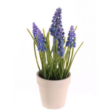 Jacinto sintético ARABELLA, maceta decorativa, lila-azul, 25cm, Ø2-3cm