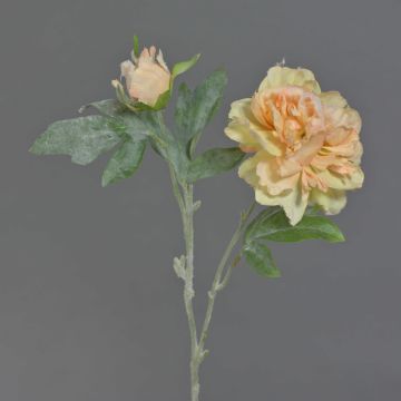 Peonía artificial MALINE, nevado, salmón, 60cm, Ø12cm