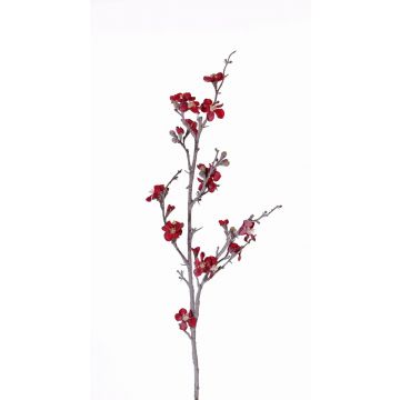 Rama de manzano artificial YUKI, con flores, helado, rojo, 90cm