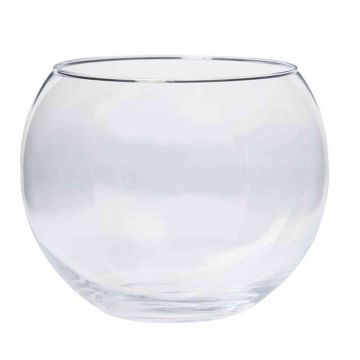Portacandelitas de cristal esférico TOBI OCEAN, esfera, transparente, 17,5cm, Ø19cm