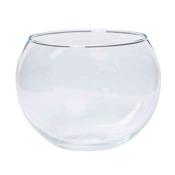 Jarrón de cristal TOBI OCEAN, esfera, transparente, 10cm, Ø13cm