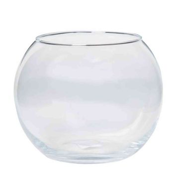 Jarrón de cristal TOBI OCEAN, esfera, transparente, 15cm, Ø16cm