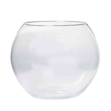 Portacandelitas de cristal esférico TOBI OCEAN, esfera, transparente, 24cm, Ø26cm