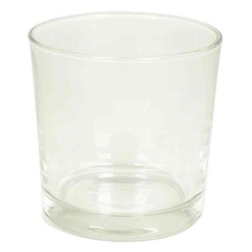 Portacandelitas XXL BRIAN, vidrio, transparente, 12,5cm, Ø13cm