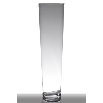 Florero alto y delgado LORENA de cristal, transparente, 70cm, Ø19cm