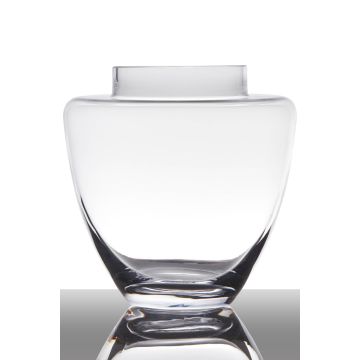 Elegante jarrón de cristal LACEY, transparente, 19cm, Ø19cm