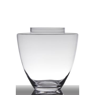 Elegante florero de cristal LACEY, transparente, 35cm, Ø35cm
