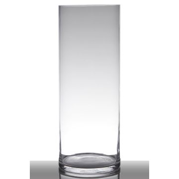 Florero de suelo cilíndrico SANSA EARTH, vidrio, transparente, 50cm, Ø19cm