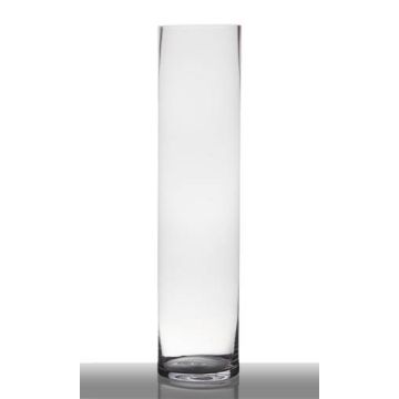 Florero de suelo cilíndrico SANSA EARTH, vidrio, transparente, 80cm, Ø19cm