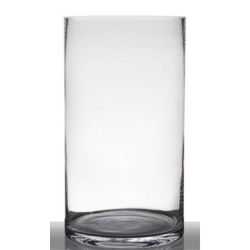 Florero de suelo cilíndrico SANSA EARTH, vidrio, transparente, 45cm, Ø25cm