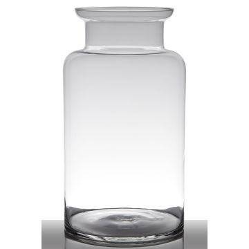 Jarrón de cristal decorativo KARIN EARTH, transparente, 45cm, Ø25cm