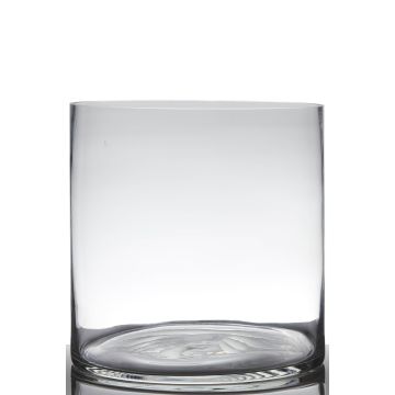 Jarrón de vidrio SANSA EARTH, transparente, 25cm, Ø25cm
