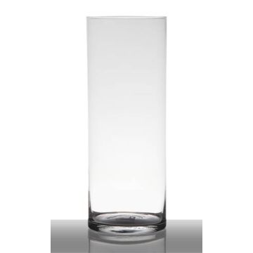 Florero de cristal SANYA EARTH, cilindro, transparente, 40cm, Ø15cm