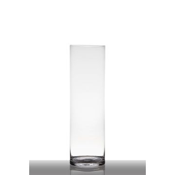 Florero de suelo de vidrio cilíndrico SANYA EARTH, transparente, 50cm, Ø15cm
