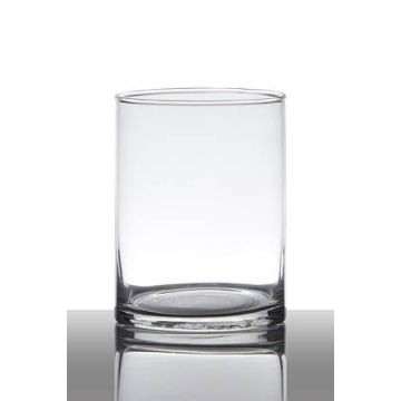 Jarrón de vidrio para velas SANYA EARTH, transparente, 15cm, Ø12cm