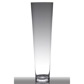 Florero de cristal CHELLY, transparente, 90cm, Ø25cm
