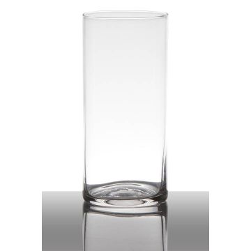Jarrón de cristal SANYA EARTH, cilindro, transparente, 19cm, Ø9cm