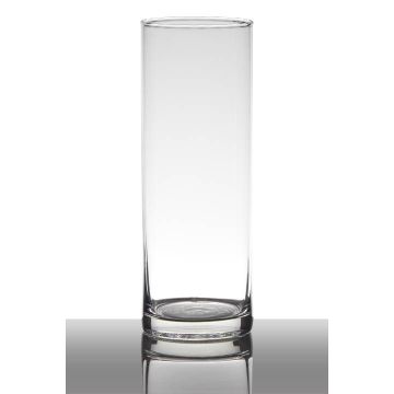 Jarrón de cristal SANYA EARTH, cilindro, transparente, 24cm, Ø9cm