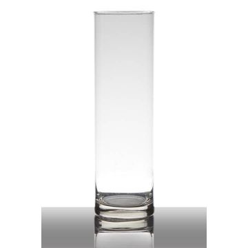 Jarrón de cristal SANYA EARTH, cilindro transparente, 30cm, Ø9cm