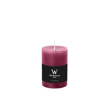Vela maciza para farolillo AURORA, magenta, 14 cm, Ø 10 cm, 100 h - Fabricado en Alemania