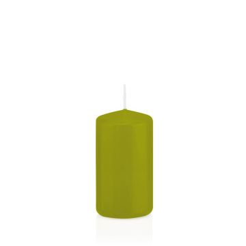 Vela de farol MAEVA, pilar, verde, 12cm, Ø6cm, 40h - Made in Germany Vela de farol MAEVA, pilar, verde, 12cm, Ø6cm, 40h - Made in Germany