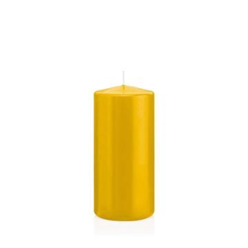 Vela de farol MAEVA, cilíndrica, amarillo, 15cm, Ø7cm, 63h - Made in Germany Vela de farol MAEVA, cilíndrica, amarillo, 15cm, Ø7cm, 63h - Made in Germany