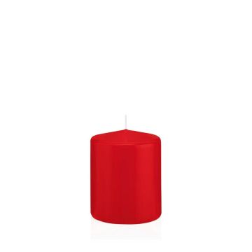 Vela de farol MAEVA, pilar, rojo, 10cm, Ø8cm, 37h - Made in Germany