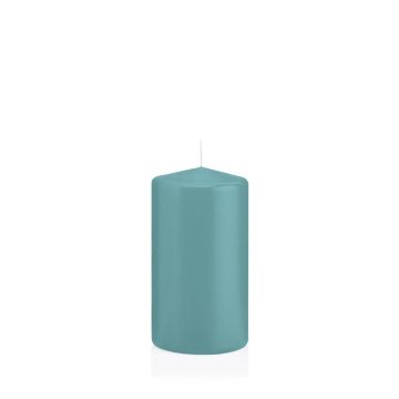Vela de farol MAEVA, cilíndrica, turquesa, 13cm, Ø7cm, 52h - Made in Germany Vela de farol MAEVA, cilíndrica, turquesa, 13cm, Ø7cm, 52h - Made in Germany