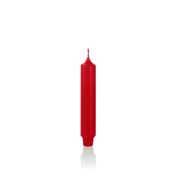 Vela larga ARIETTA, base cónica, rojo, 16,4cm, Ø2,8cm, 6h - Made in Germany