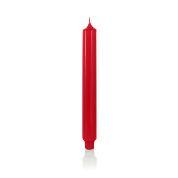 Vela larga ARIETTA, base cónica, rojo, 24,9cm, Ø2,8cm, 16h - Made in Germany