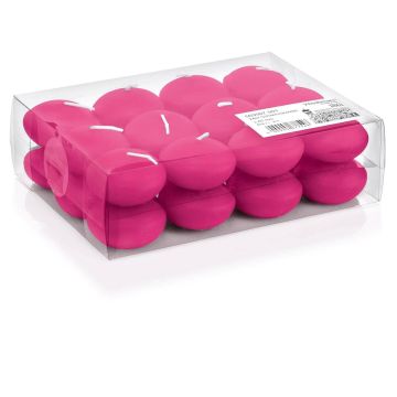Pack de velas flotantes ORNELLA, 24 unidades, rosa, Ø4,5cm, 4h