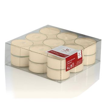 Pack de 18 velas de té KENNY, crema, 1,8cm, Ø3,8cm, 4h Pack de 18 velas de té KENNY, crema, 1,8cm, Ø3,8cm, 4h