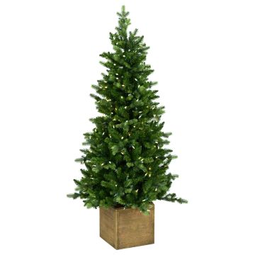 Arbolito Navidad artificial OMAHA SPEED DELUXE, maceta madera, luces, 135cm, Ø65cm Arbolito Navidad artificial OMAHA SPEED DELUXE, maceta madera, luces, 135cm, Ø65cm