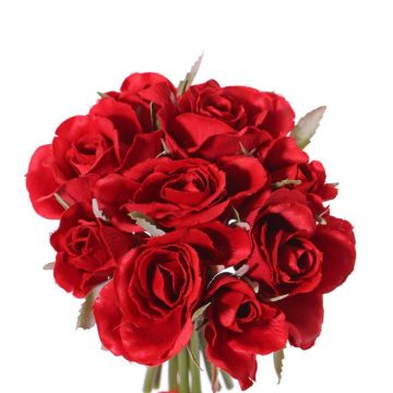 Ramo de rosas artificial ROSILA, rojo, 20cm, Ø15cm