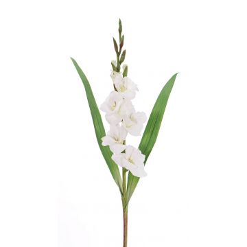 Gladiolo artificial ELEA, blanco, 85cm, Ø3-10cm