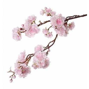 Rama de cerezo ornamental japonés artificial RUKIA con flores, rosa, 90cm