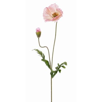 Flor de amapola artificial LIENTJE, rosa, 65cm, Ø12cm