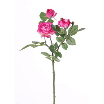 Rama de rosa falsa CORALEE, rosa, 50cm, Ø3-7cm