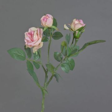 Rama de rosa artificial CORALEE, rosa, 50cm, Ø3-7cm