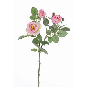 Rama de rosa artificial CORALEE, rosa, 50cm, Ø3-7cm
