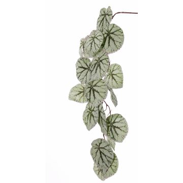 Rama de begonia de hoja artificial KATRICE, verde-gris, 110cm