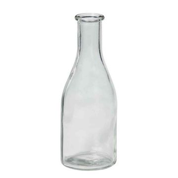 Botella decorativa de cristal ANYA, transparente, 18cm, Ø6,5cm