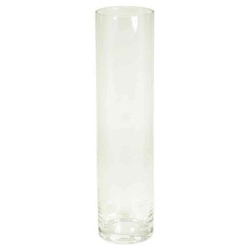 Jarrón cilíndrico de cristal SANSA OCEAN, transparente, 40 cm, Ø 10 cm